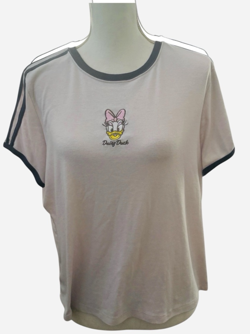 Disney Raised Logo Tee in Light Gray